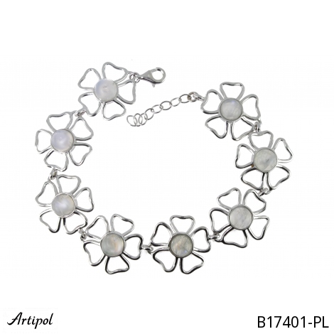 Bracelet B17401-PL en Pierre de lune véritable