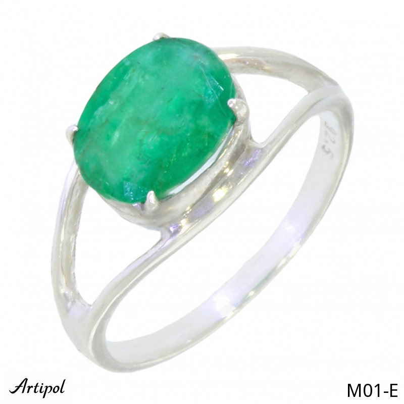 Ring M01-E mit echter Smaragd