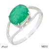Ring M01-E with real Emerald