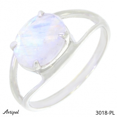 Ring 3018-PL with real Rainbow Moonstone