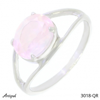 Ring 3018-QR with real Rose quartz