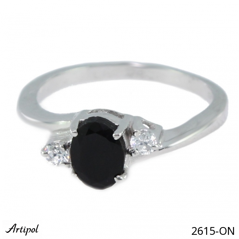 Bague 2615-ON en Onyx noir véritable