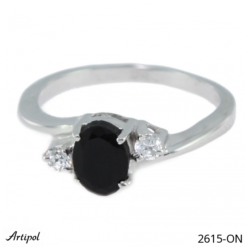 Ring 2615-ON mit echter Schwarzem Onyx