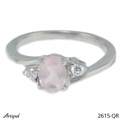 Ring 2615-QR with real Rose Quartz