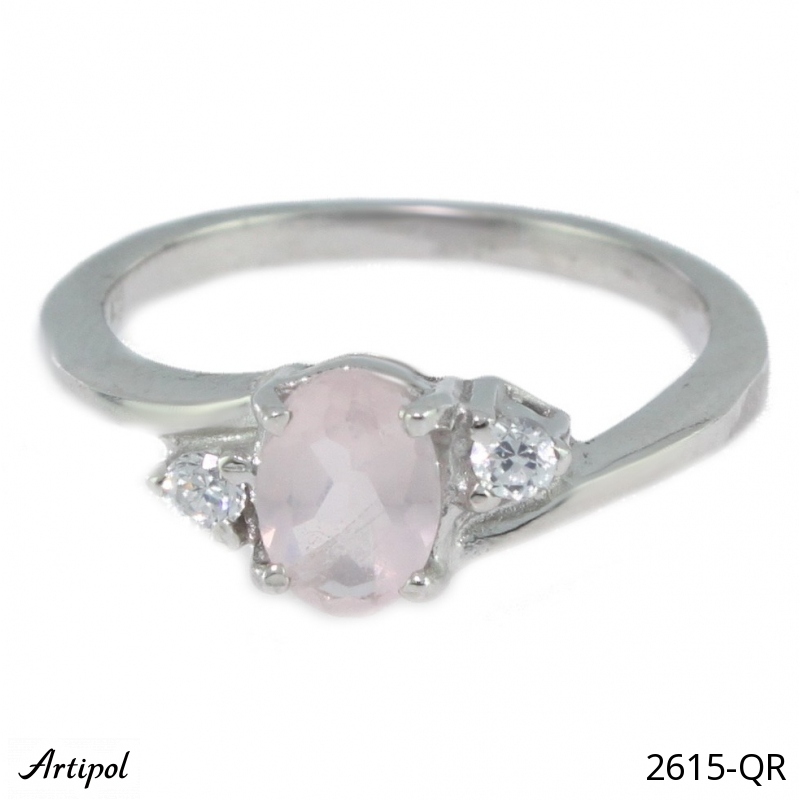 Ring 2615-QR with real Rose Quartz