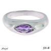 Ring J03-AF with real Amethyst faceted
