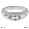 Ring J03-TB with real Blue topaz