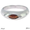 Ring J03-G with real Red garnet