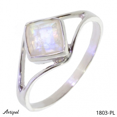 Ring 1803-PL with real Rainbow Moonstone