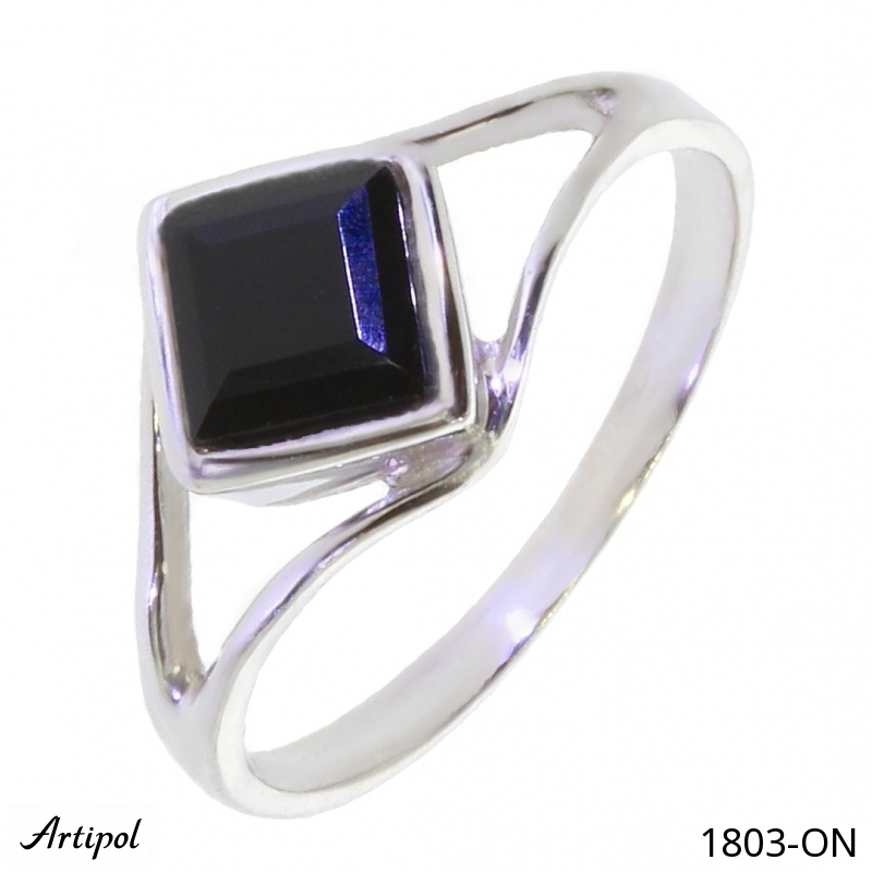 Ring 1803-ON mit echter Schwarzem Onyx