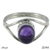 Ring 2204-A with real Amethyst