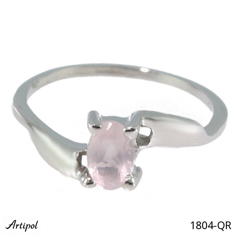 Ring 1804-QR with real Rose quartz