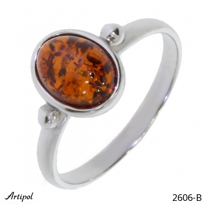 Ring 2606-B with real Amber
