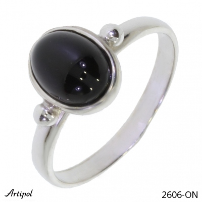 Ring 2606-ON mit echter Schwarzem Onyx