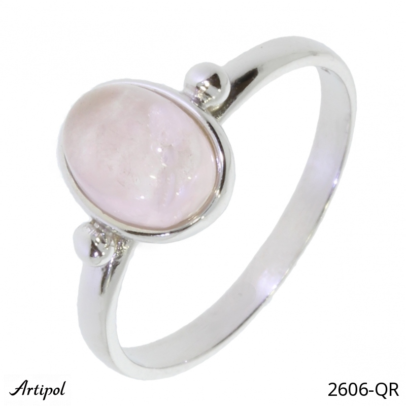 Bague 2606-QR en Quartz rose véritable