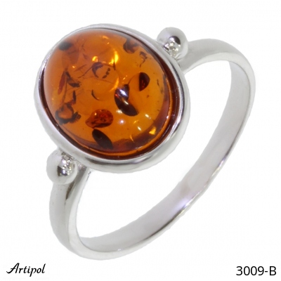 Ring 3009-B with real Amber