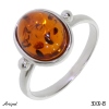 Ring 3009-B with real Amber