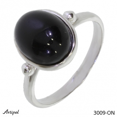 Bague 3009-ON en Onyx noir véritable