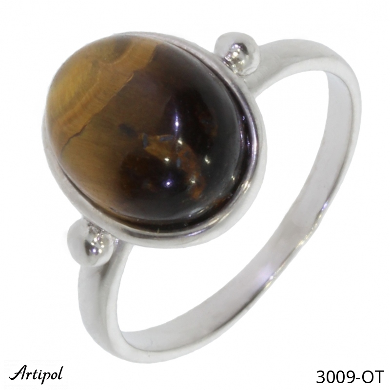 Bague 3009-OT en Oeil de tigre véritable