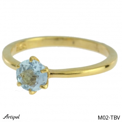 Ring M02-TBV with real Blue topaz
