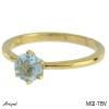 Ring M02-TBV with real Blue topaz gold plated
