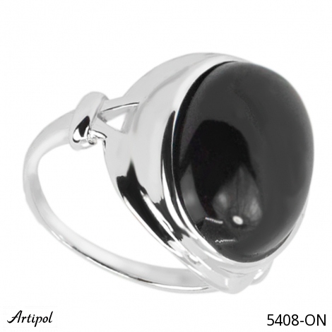 Bague 5408-ON en Onyx noir véritable
