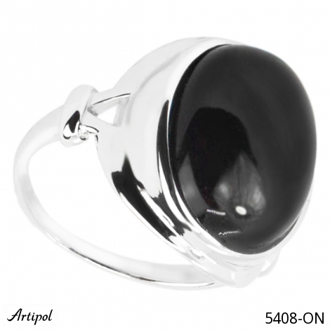 Bague 5408-ON en Onyx noir véritable