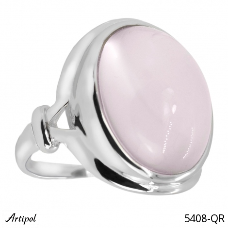 Ring 5408-QR mit echter Rosenquarz