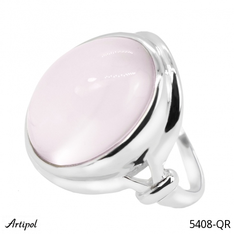 Ring 5408-QR mit echter Rosenquarz