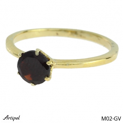 Bague M02-GV en Grenat véritable
