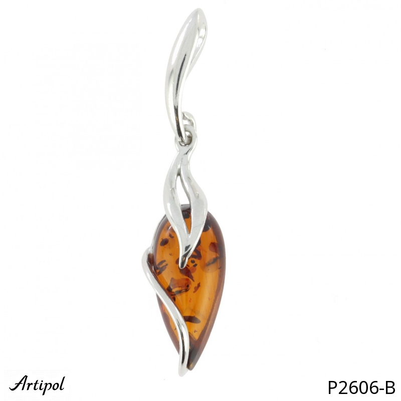 Pendant P2606-B with real Amber