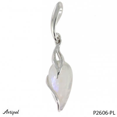 Pendant P2606-PL with real Rainbow Moonstone