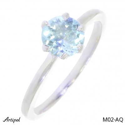 Ring M02-AQ mit echter Aquamarin