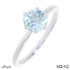 Ring M02-AQ with real Aquamarine