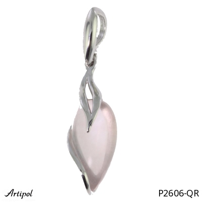 Pendant P2606-QR with real Rose quartz