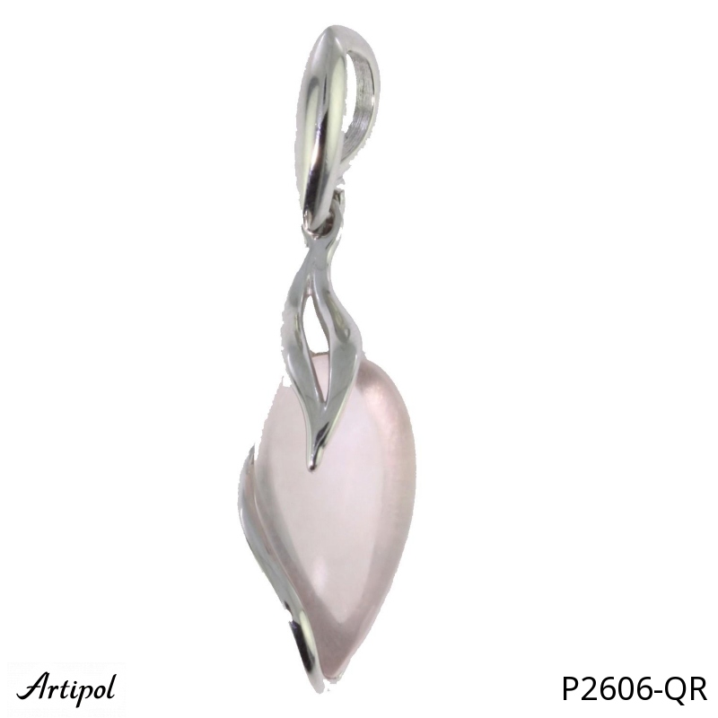 Pendant P2606-QR with real Rose quartz