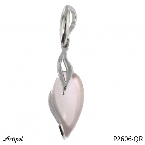 Pendant P2606-QR with real Rose Quartz
