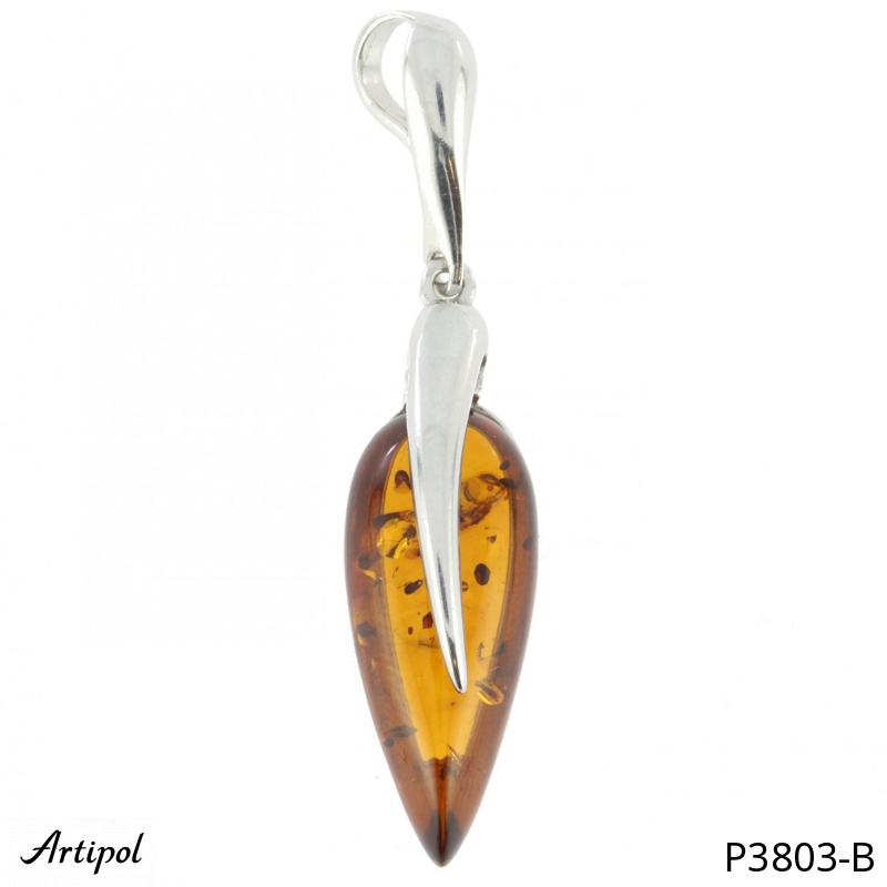 Pendant P3803-B with real Amber