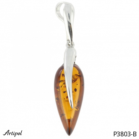 Pendant P3803-B with real Amber