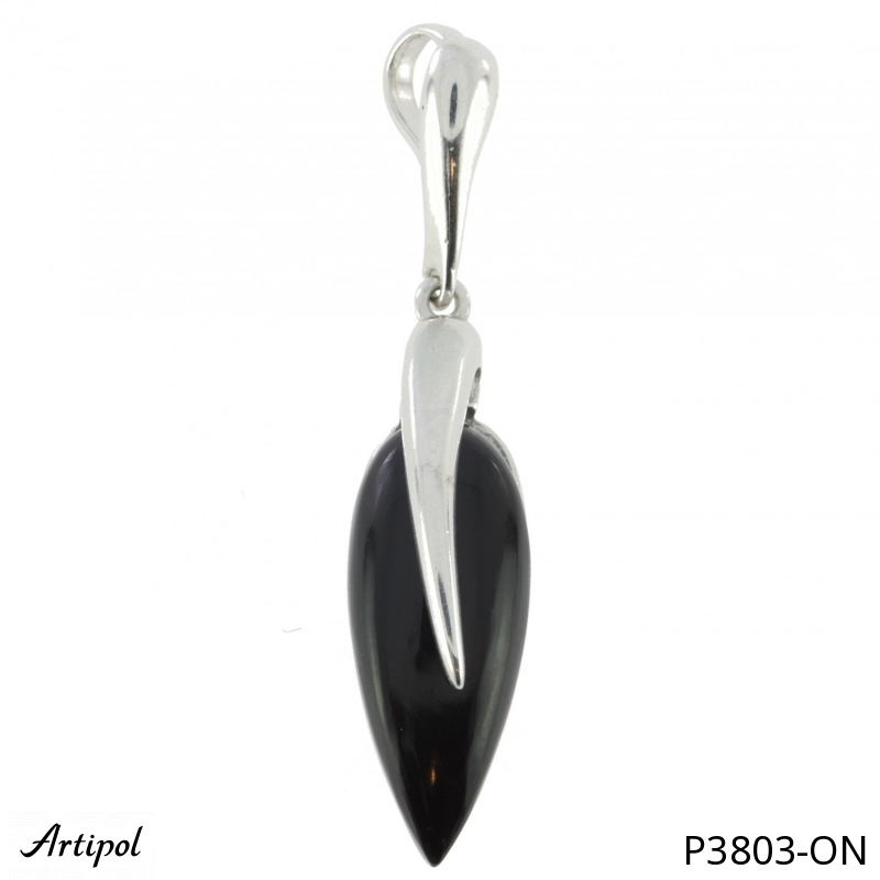 Pendentif P3803-ON en Onyx noir véritable