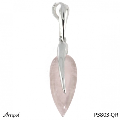 Pendant P3803-QR with real Rose quartz