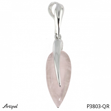 Pendant P3803-QR with real Rose quartz