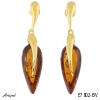 Earrings E7802-BV with real Amber