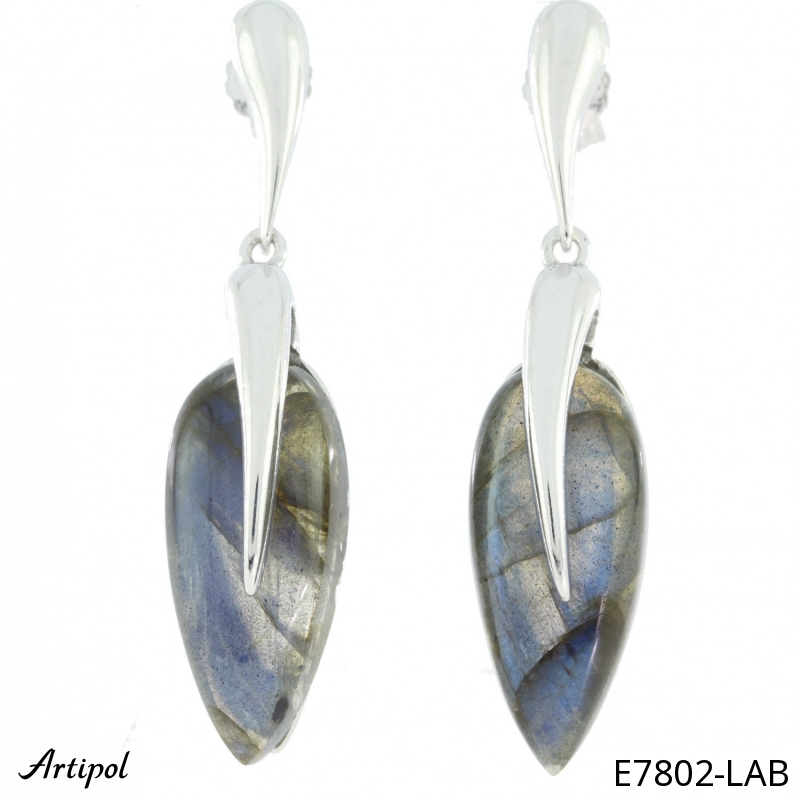 Earrings E7802-LAB with real Labradorite