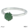 Ring M02-E with real Emerald