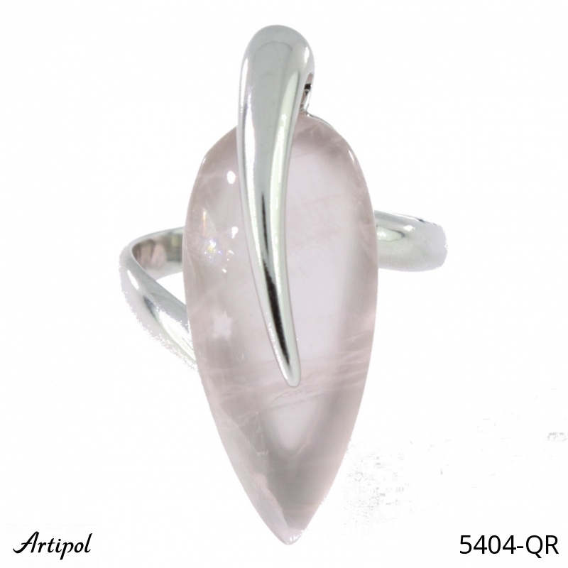 Ring 5404-QR with real Rose Quartz