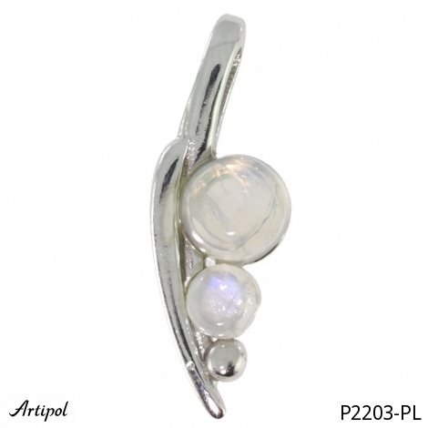 Pendant P2203-PL with real Rainbow Moonstone
