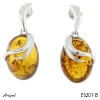 Earrings E6201-B with real Amber