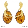 Earrings E6201-BV with real Amber