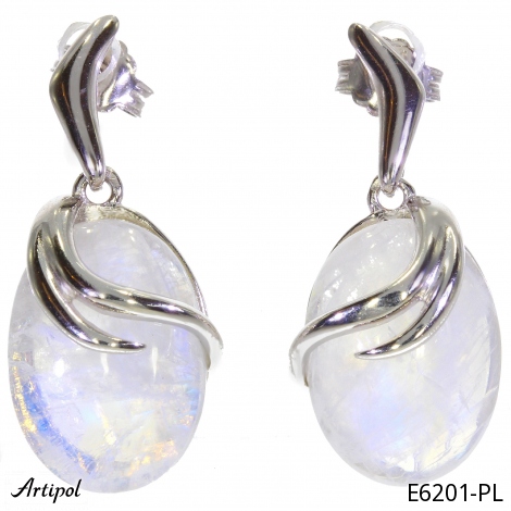 Boucles d'oreilles E6201-PL en Pierre de lune véritable